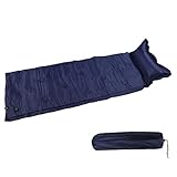 Einzelne aufblasbare Schlafbett Outdoor Camping Matte Tragbare Rolle Selbstaufblasende Kissen Luftmatratze Picknick Strandmatte Pad, 183X57X2.5Cm-Blau, EIN Sitz