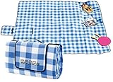 PEARL Picknickdecke: Fleece-Picknick-Decke mit wasserabweisender Unterseite, 200 x 175 cm (Picknickdecke isoliert)